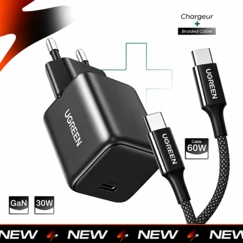 Pack   Chargeur   GaN   30W   +   Cable   Braide   60W (Copy)