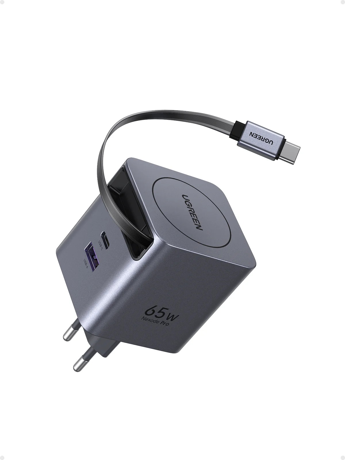 UGREEN GaN 65W Fast Charger USB-C RETRACTABLE – Image 2